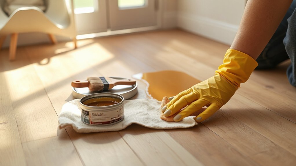 apply finish with care