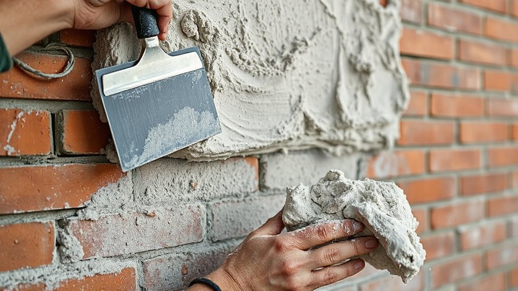 apply rough textured scratch coat