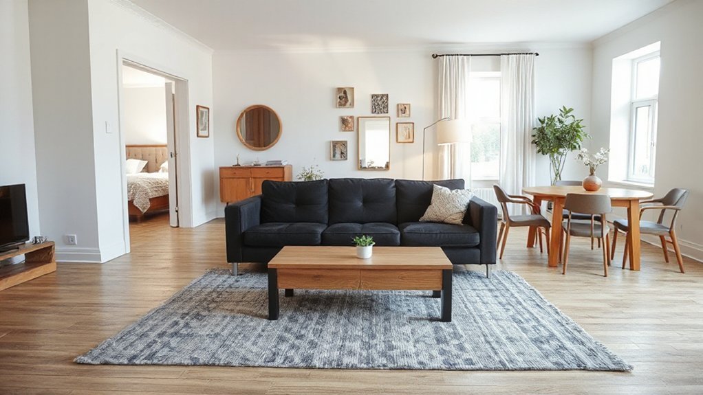 arrange main furniture first