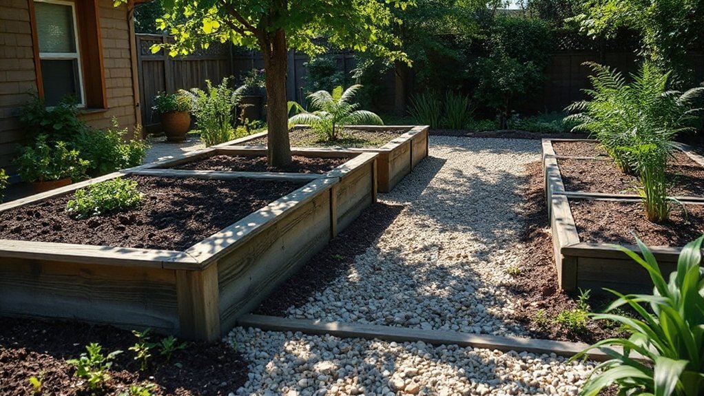 assess light soil drainage in a well-designed garden