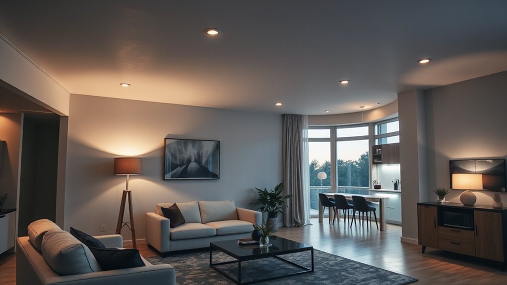 balanced overlapping strategic lighting