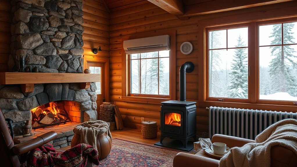 balanced woodland lodge heating