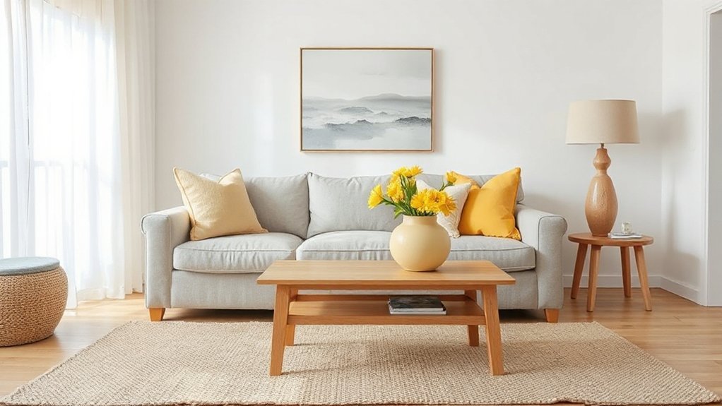 balancing yellow with neutrals
