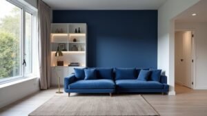 bold indigo and whites