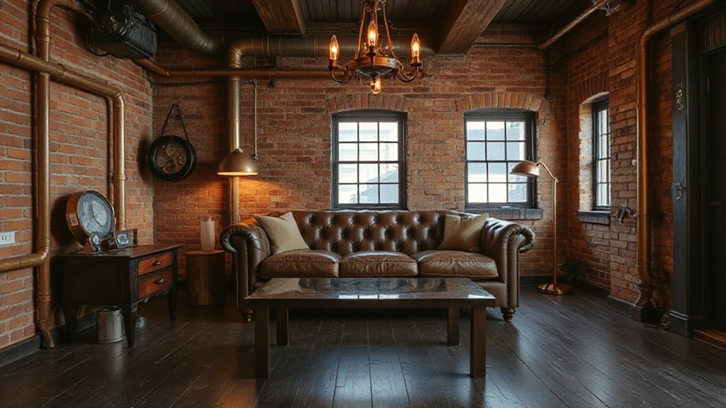 brass leather glass accents