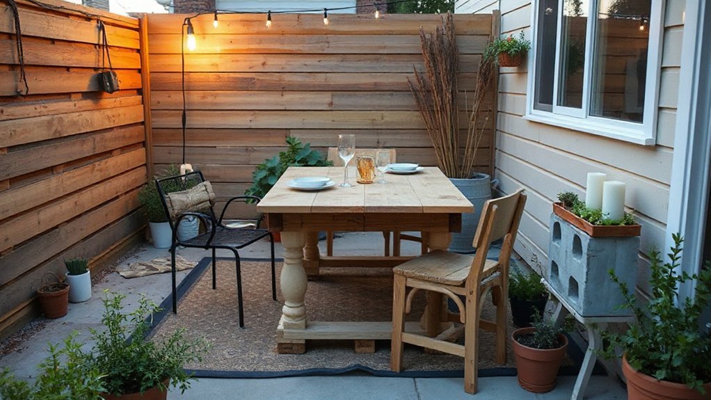 budget outdoor dining setup