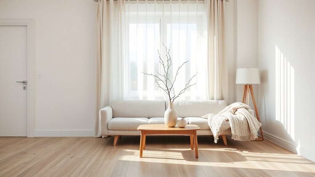 calm bright minimalist interiors