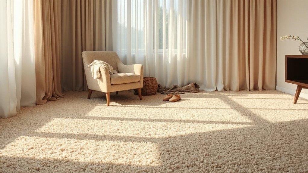 carpet absorbs footfall noise