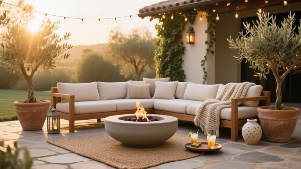 casual outdoor lounge area