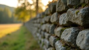 construct a rustic stone wall
