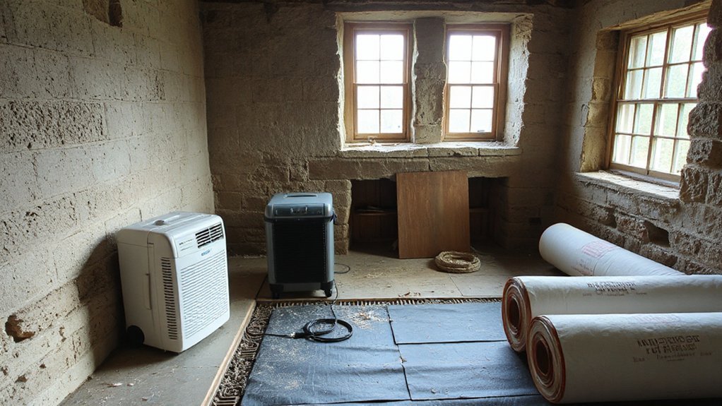 control moisture before insulating