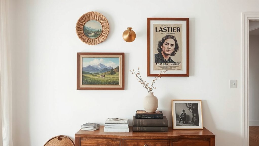 curated cohesive wall display