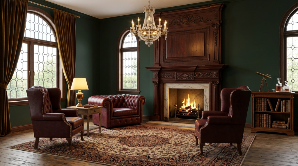 decorating around an antique fireplace