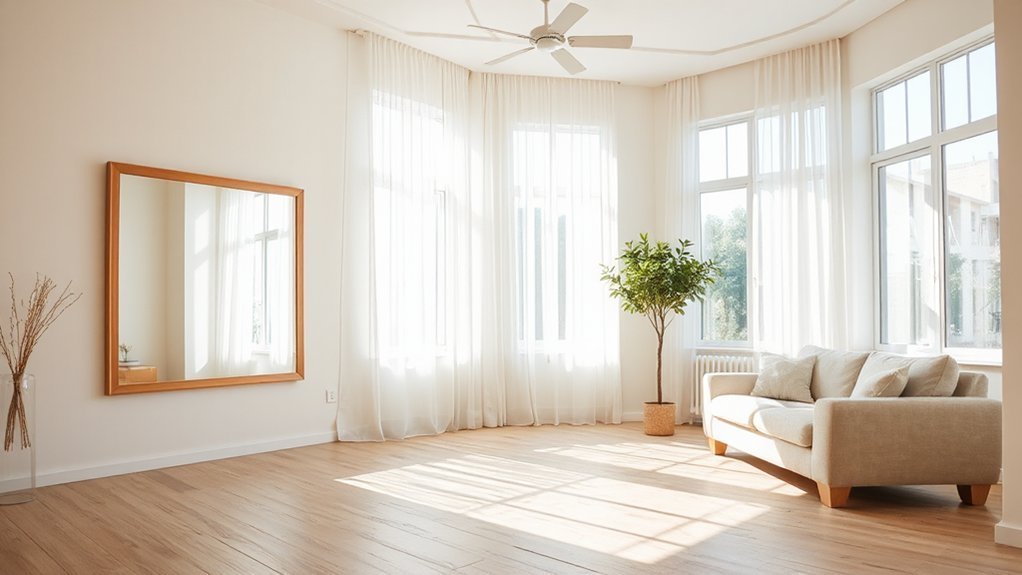 enhance brightness with mirrors