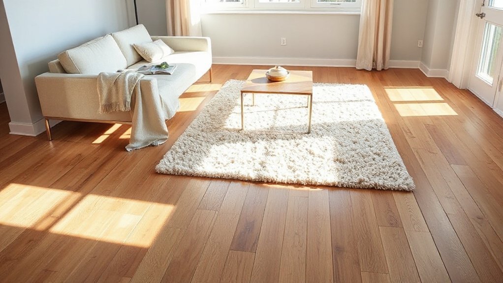 enhance warmth with rugs