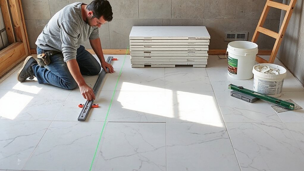 ensure flat level subfloor
