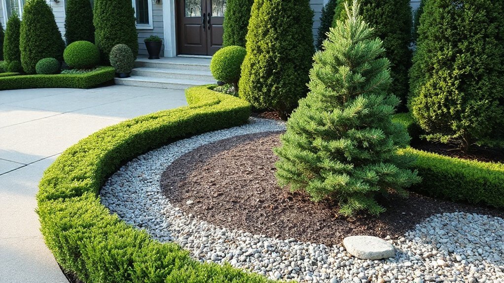 evergreens provide year round structure