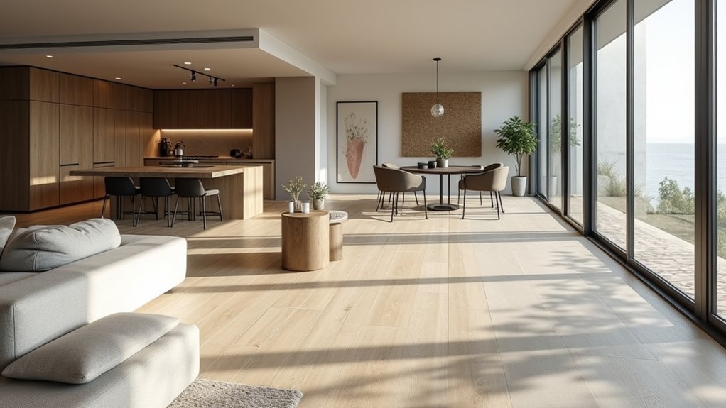 flooring separates spaces visually