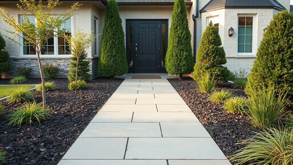 frame entrance with trees