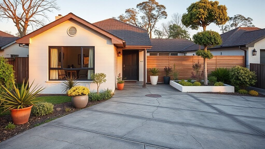 front garden clutter and lighting