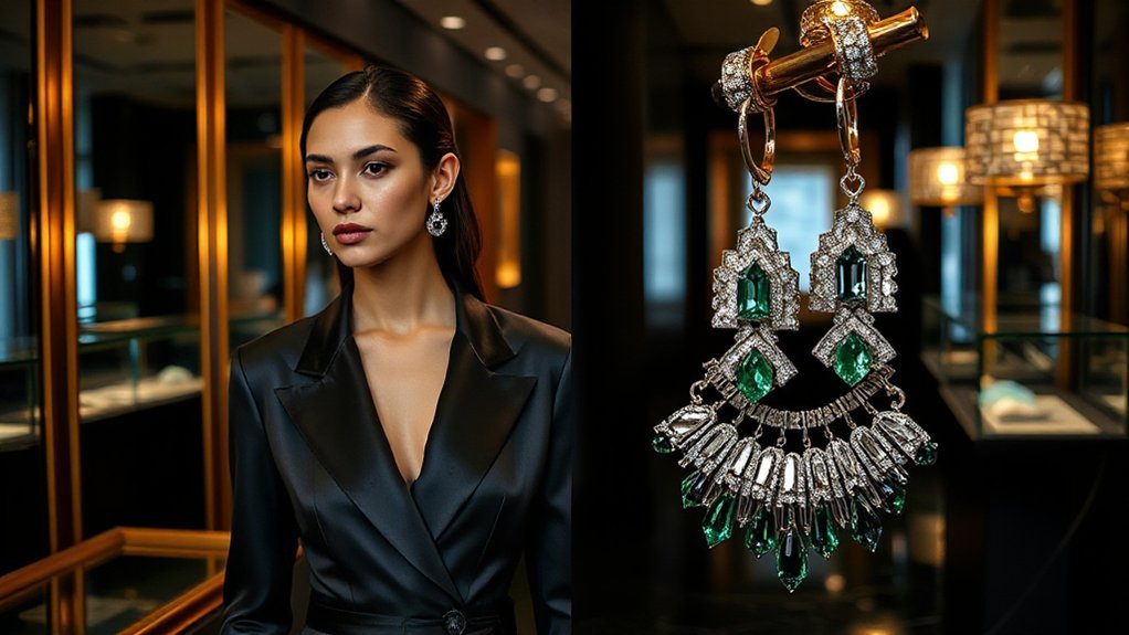 geometric sleek vintage inspired glamour