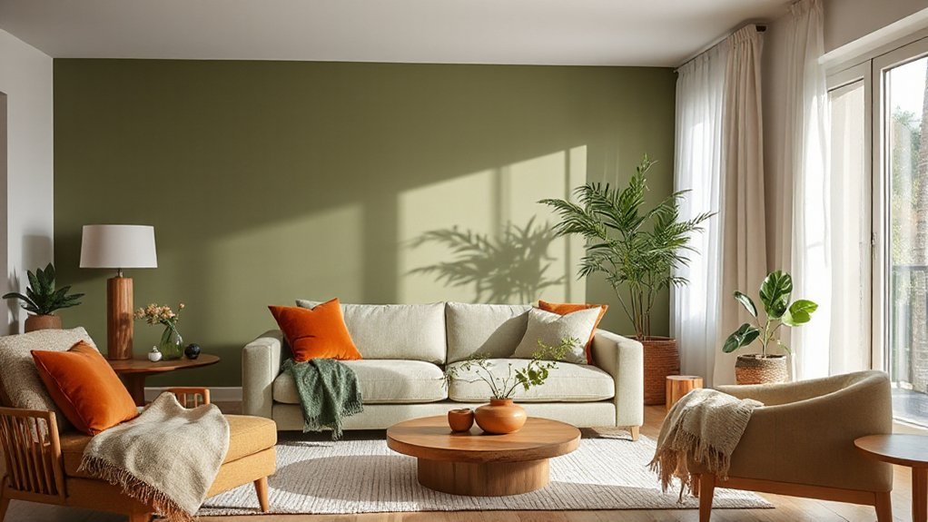 grounded earthy orange pairing
