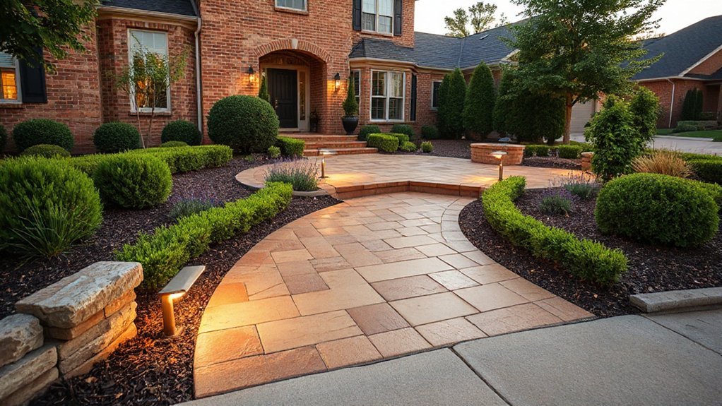 Combine hardscaping and soft landscaping