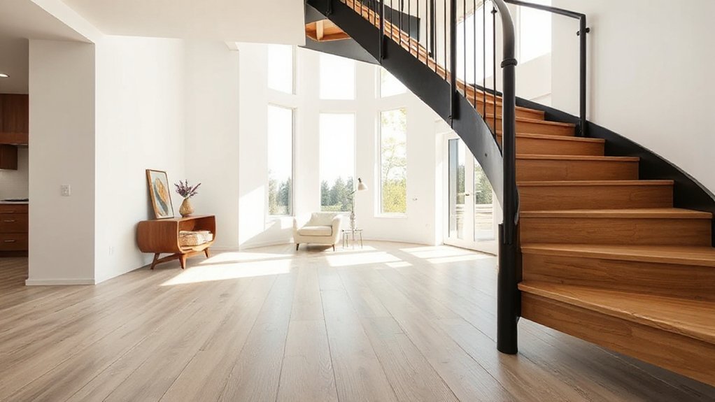 ideal flooring for spiral stairs