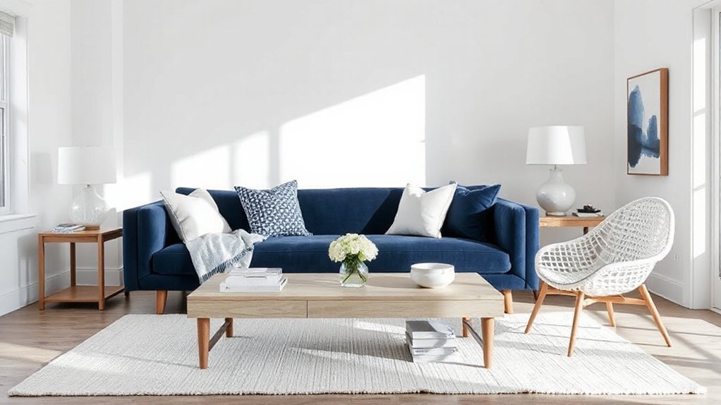 indigo and white elegance