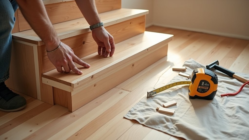 install laminate on stairs