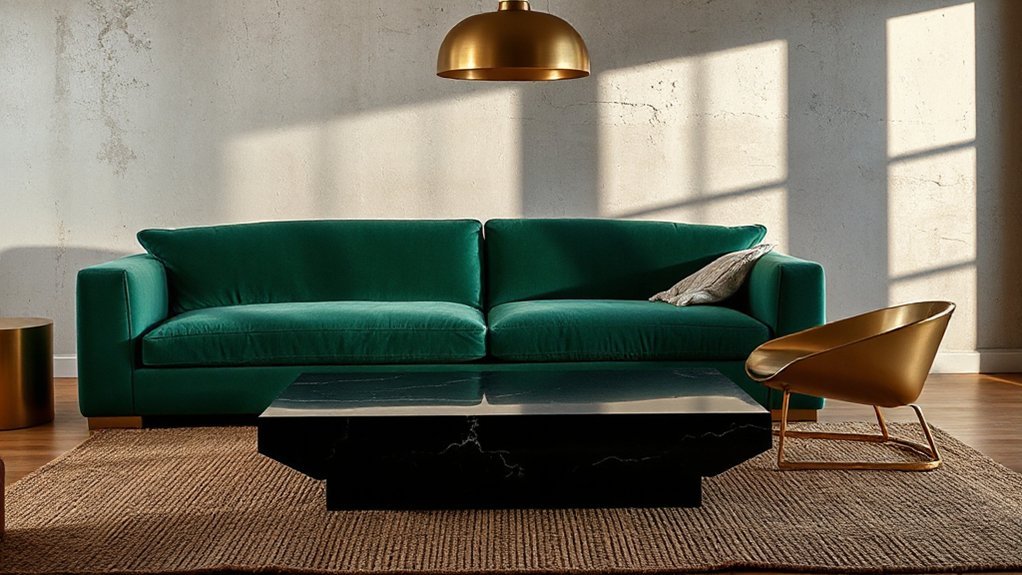 layered lighting and textured finishes