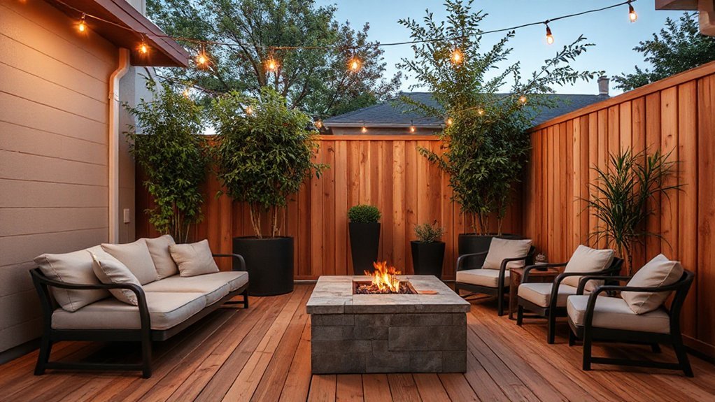 layered outdoor privacy design