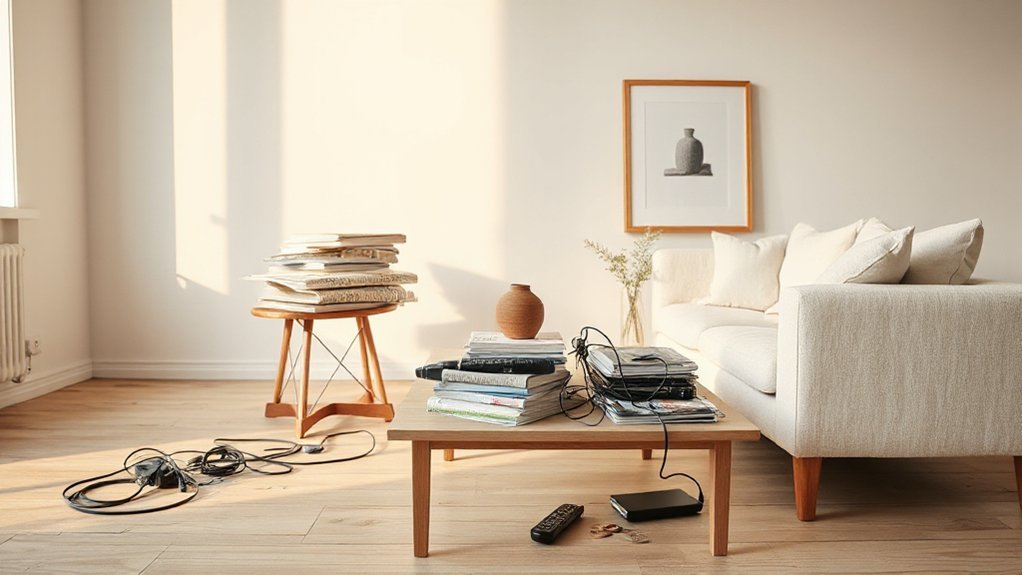 minimize clutter and contrast