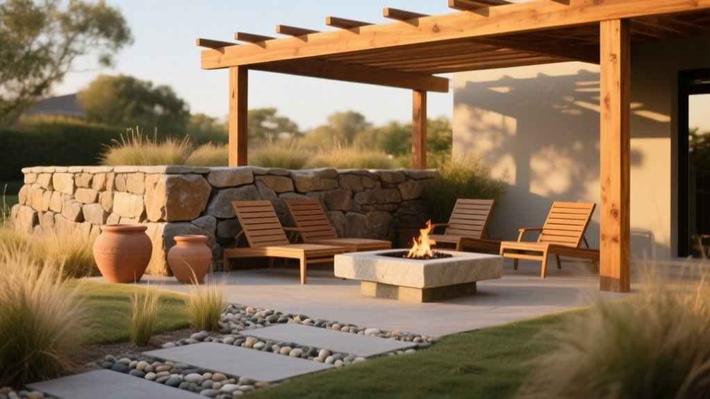 natural materials enhance outdoor design