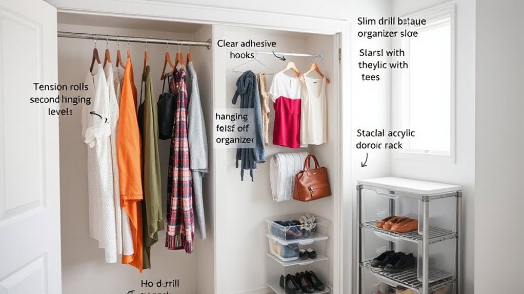 no drill closet organization tips