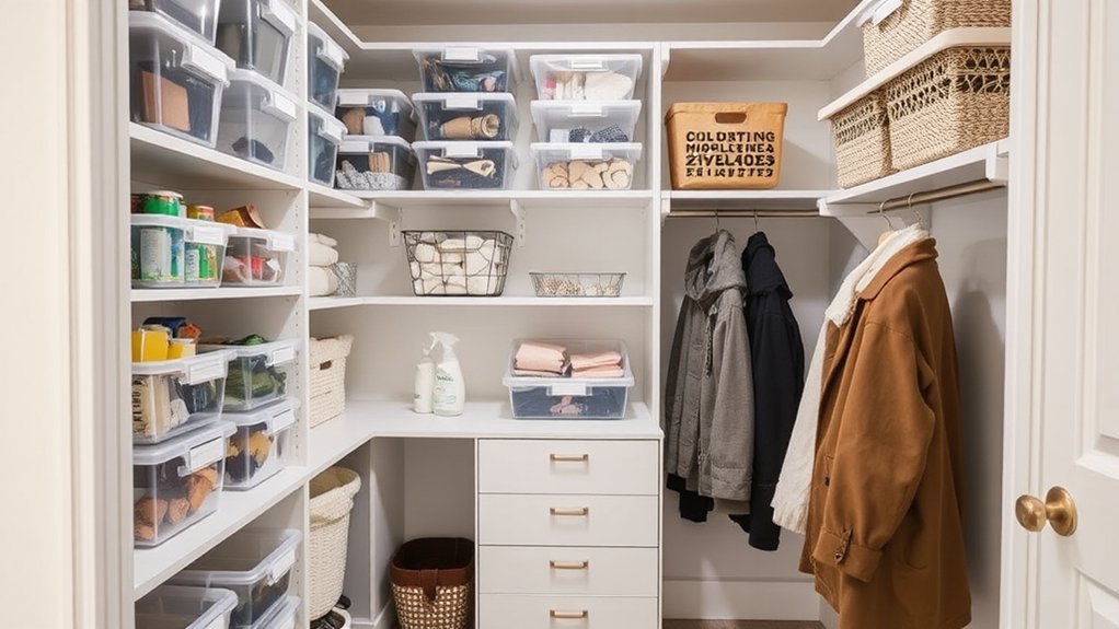 organize with bins labels