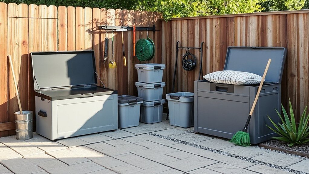 organized outdoor storage setup