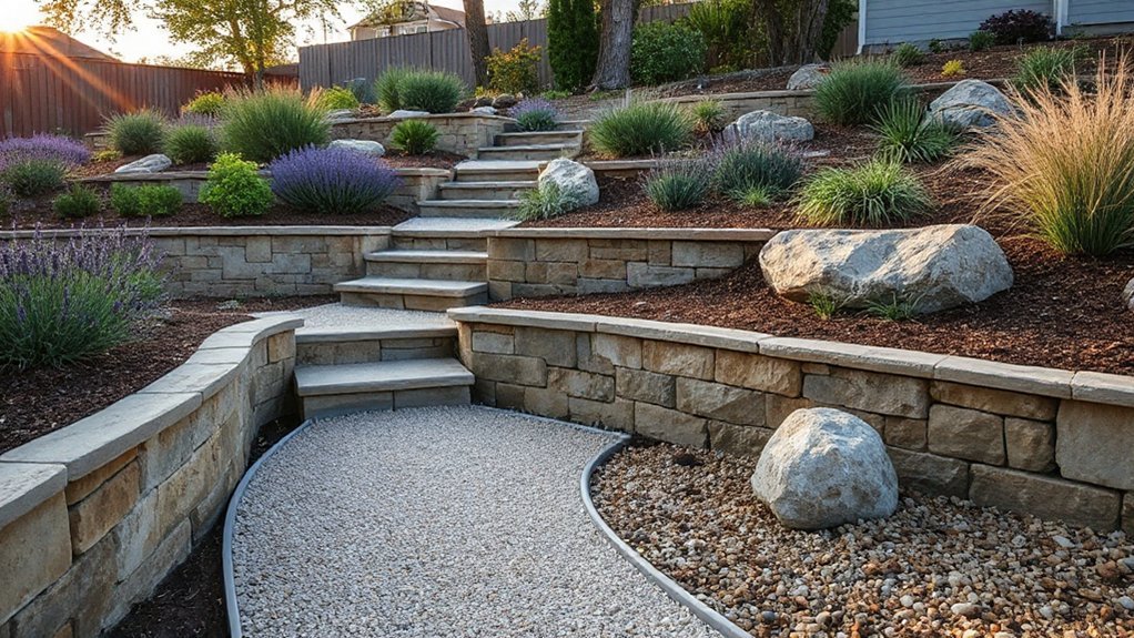 Use levels to add interest path edging level integration