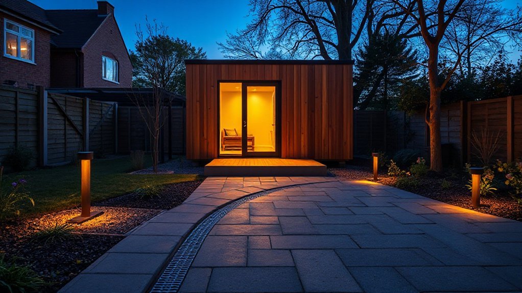 pathways drainage lighting plan