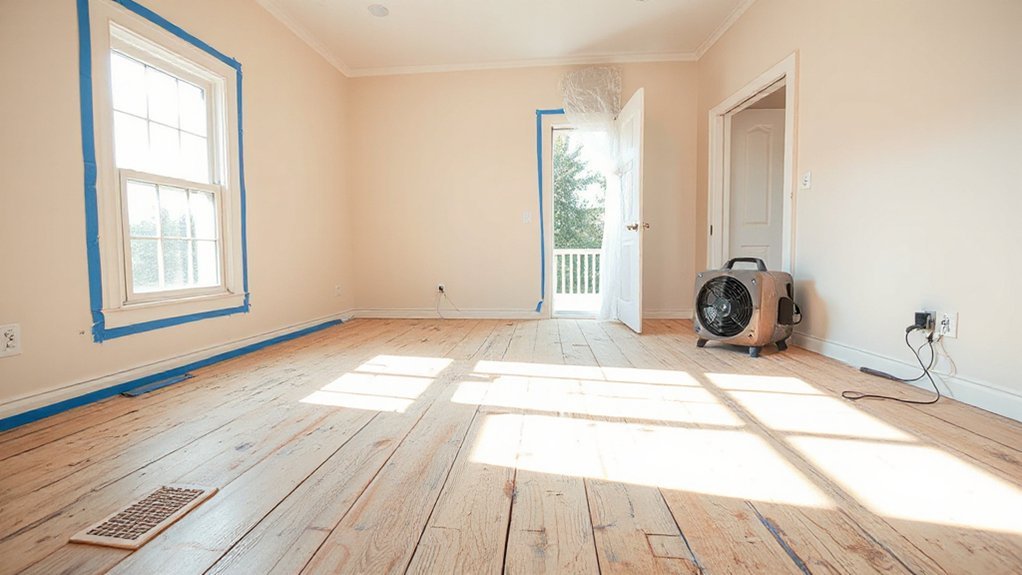 prepare room and seal dust