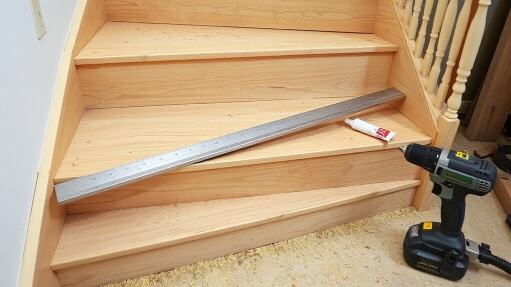 prepare stairs to prevent squeaks