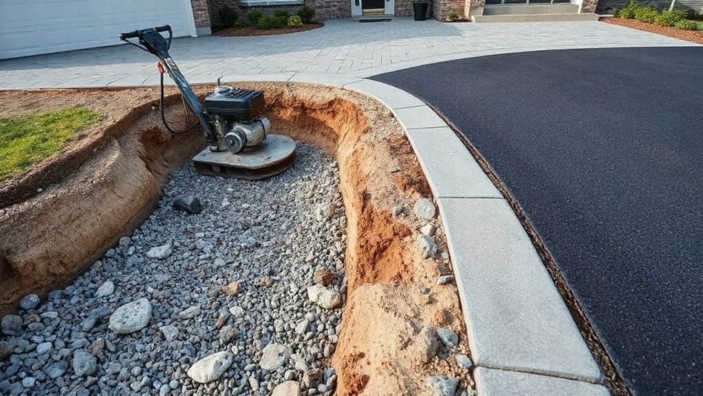 proper driveway base construction