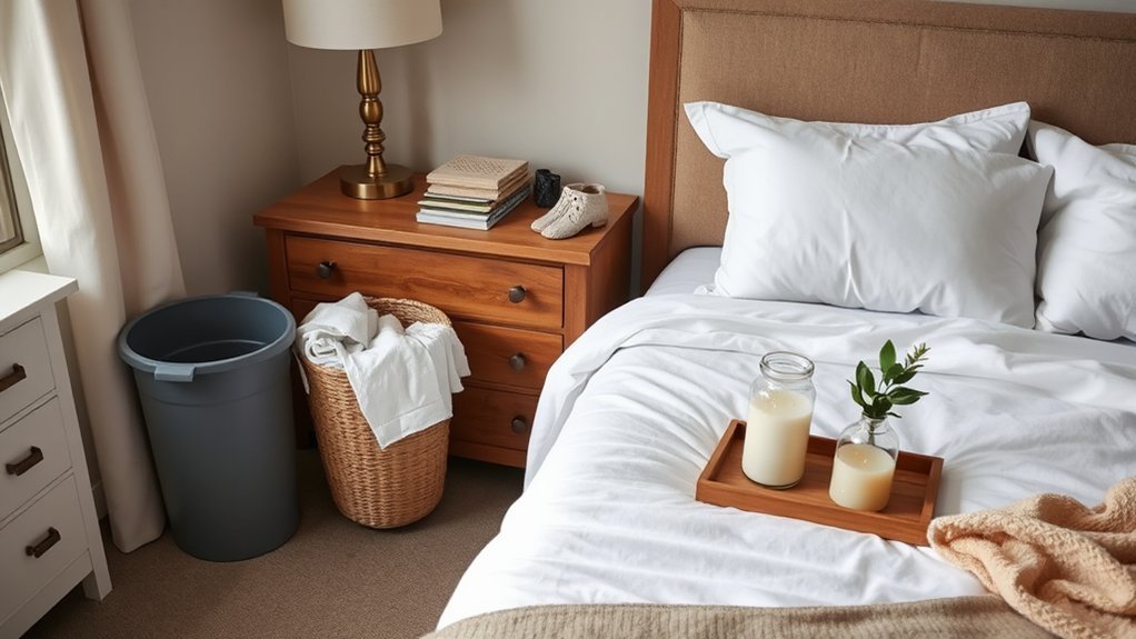 quick bedroom tidy up routine