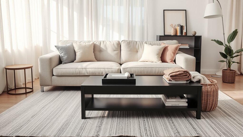 quick modern living room reset