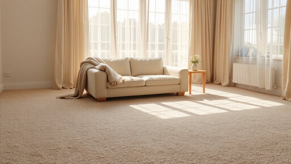 quiet warm sound absorbing carpet