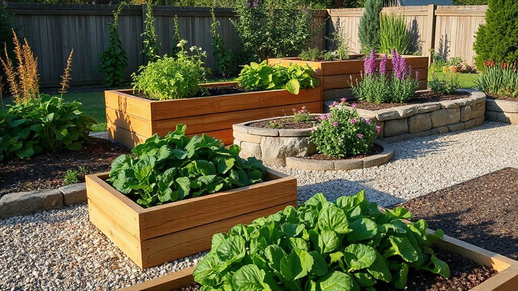 raised beds for level gardening