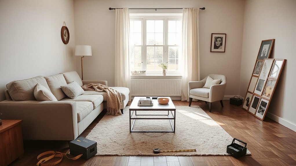 rearrange furniture for flow
