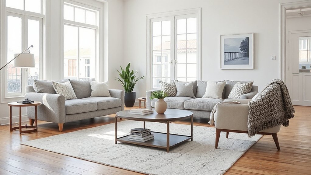 rearrange furniture for space