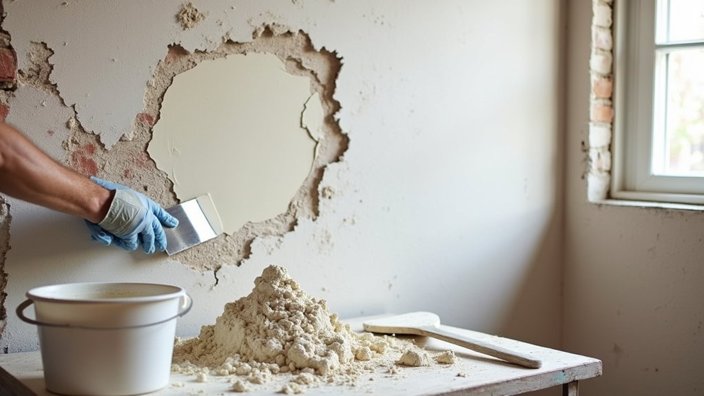 repairing and smoothing wall