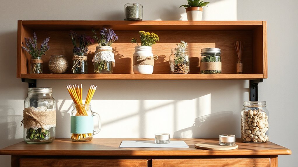 reusable glass jar organization